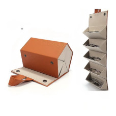 Футляр  органайзер для очков на 5 шт  цвет - коричневый