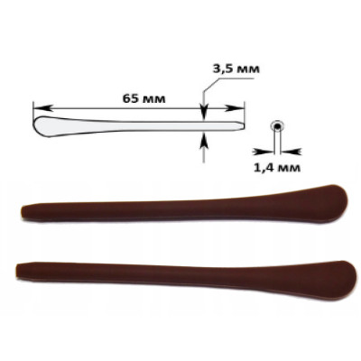 2501 коричневый Наконечник силиконовый круглого сечения