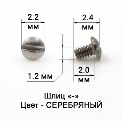 1005_2,0 Винт серебро для крепления