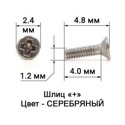 1009_4,8 Винт серебро для крепления