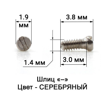 1011_3,8 Винт серебро для крепления