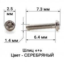 1021_7,3 Винт серебро для с/з оправ
