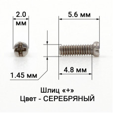 1034_5,6 Винт серебро для крепления