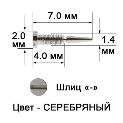 F-142040/70 Винт для флекса серебряный